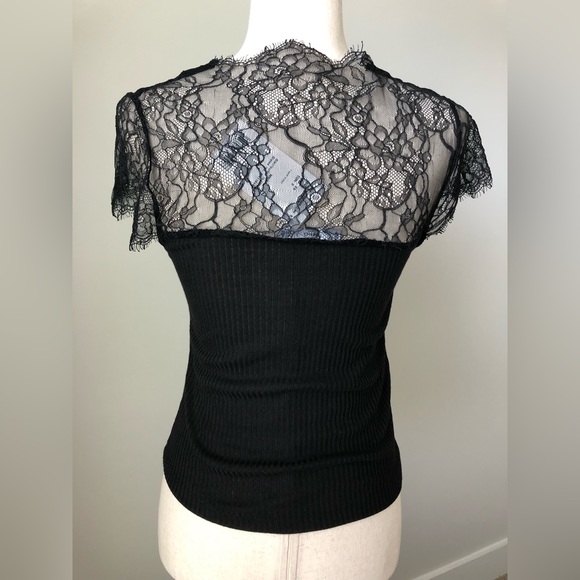 Mango lace contrast top - Picture 3 of 4